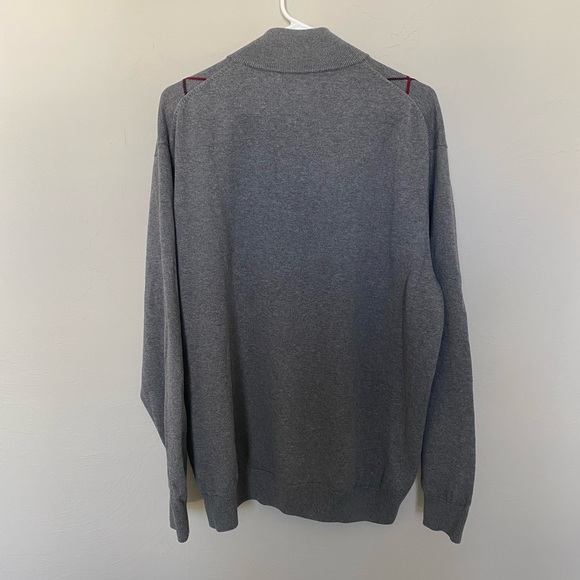 Roundtree & Yorke quarter zip pullover, gray, XL - Picture 4 of 4